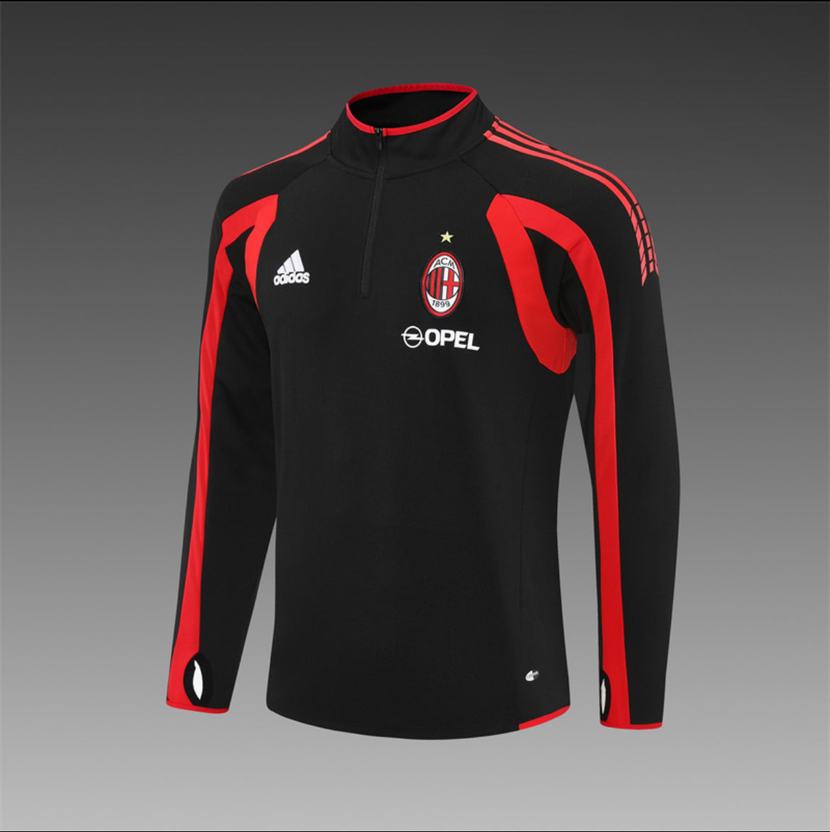AC Milan 2005/06 Black Warm Up Sweater