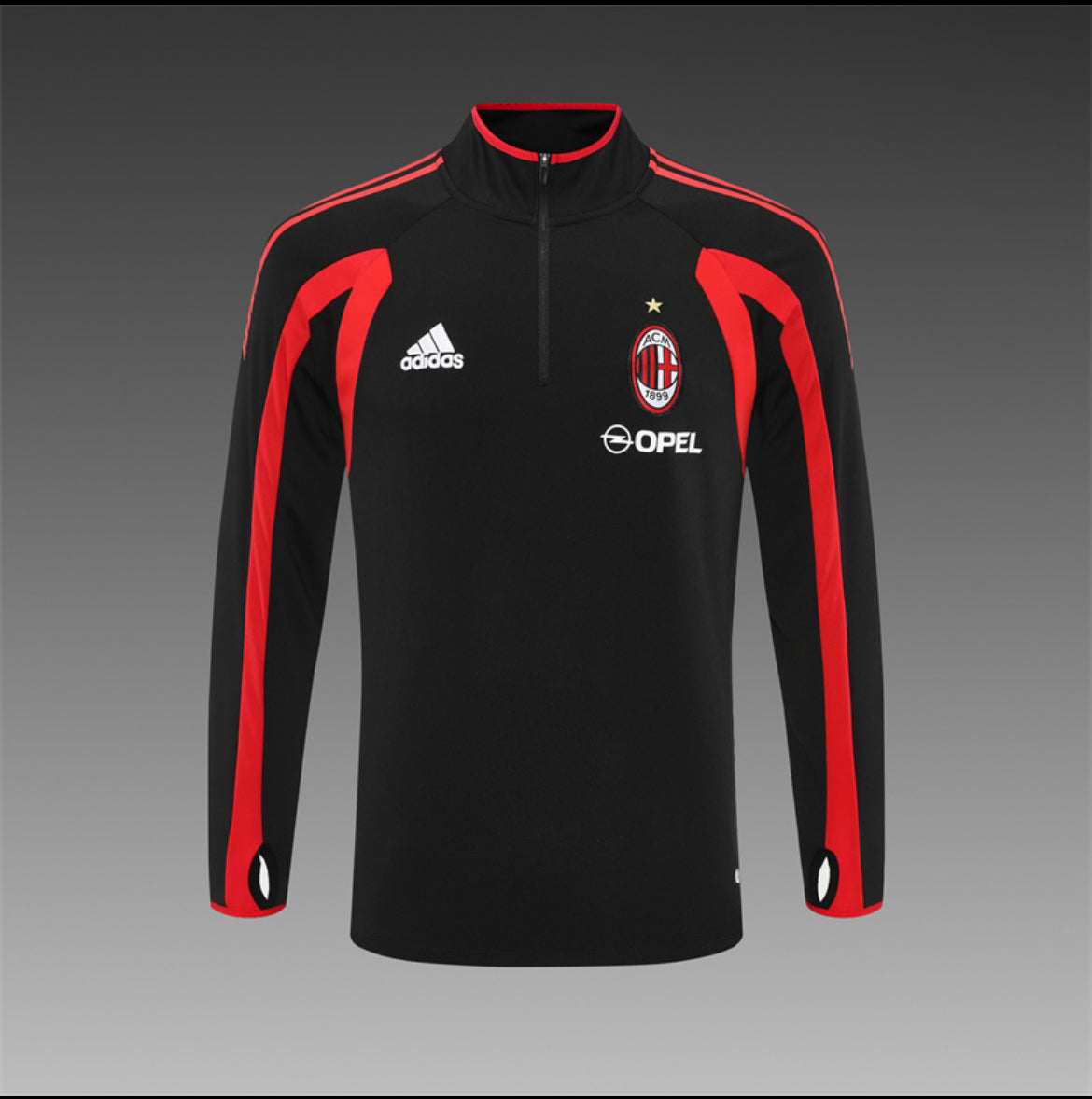 AC Milan 2005/06 Black Warm Up Sweater