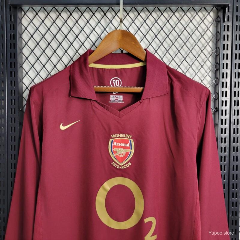 Arsenal 05/06 long sleeve home jersey